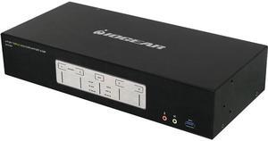 IOGEAR GCS1964 4-Port 4K Triple View DisplayPort KVMP Switch with USB 3.0 Hub (TAA)