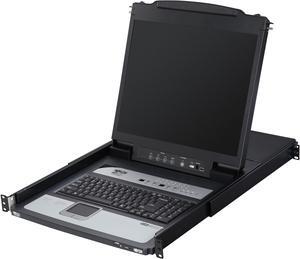 Tripp Lite 16-Port 1U Rack-Mount Console KVM Switch with 19-in. LCD + 8 PS2/USB Combo Cables (B020-U16-19-K)