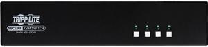 Tripp Lite Secure 4 Port KVM Switch, DisplayPort to DisplayPort, Dual Monitor, 4K, NIAP PP3.0 Certified, Audio, TAA-Compliant (B002-DP2A4)