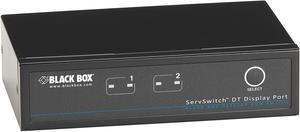 Black Box ServSwitch KVM Switch DT DisplayPort with USB and Audio 2-Port