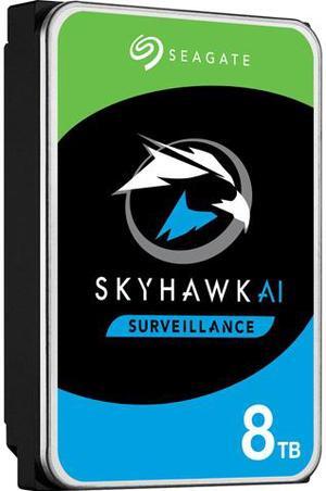 Seagate Skyhawk AI 8TB Video Internal Hard Drive HDD - 3.5 Inch SATA 6Gb/s 256MB Cache for DVR NVR Security Camera System with in-House Rescue Services (ST8000VE001)