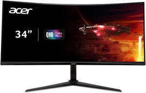 Acer Nitro XZ342CU V3bmiiphx 34" 1500R 21:9 Curved QHD (3440 x 1440) AMD FreeSync Premium Gaming Monitor, 180Hz Refresh Rate, 1ms VRB, VESA DisplayHDR 400, VESA Mounting Compliant