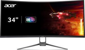 Acer Nitro EDA343CUR J0bmiippx 34" 1000R 21:9 Curved QHD (3440 x 1440) FreeSync Premium Gaming Monitor, 120Hz Refresh Rate, 1ms (VRB), sRGB 99%, VESA Mounting Compliant (2 x DP 1.2, 2 x HDMI 2.0)