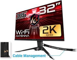 ASRock PG32QF2B Phantom 32" (31.5" viewable) QHD 2560 x 1440 (2K) 165 Hz (144Hz and higher) Wi-Fi Antenna FreeSync Premium (AMD Adaptive Sync) Built-in Speakers Flat Panel Gaming Monitor