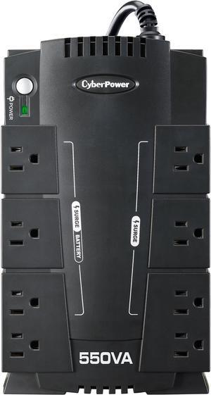 CyberPower CP550SLG Standby UPS Systems - 550VA/330W, 120 VAC, NEMA 5-15P, Compact, 8 Outlets,  890 Joules Surge Energy Rating PowerPanel