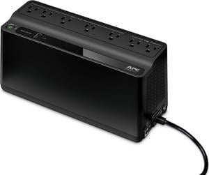 APC BE600M1 Back-UPS 600VA, 120V, 1 USB charging port, 7 NEMA outlets (2 surge) - Tower - 10 Hour Recharge - 3.20 Minute Stand-by - 120 V Input - 120 V AC Output