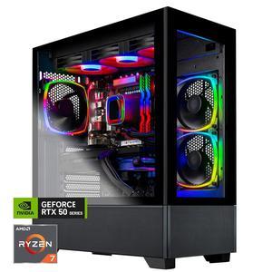 Skytech Azure Gaming PC Desktop, Ryzen 7 7800X3D 4.2 GHz (5GHz Turbo), NVIDIA RTX 5070 12GB GDDR7, 2TB Gen4 NVMe SSD, 32GB DDR5 RAM RGB, 750W GOLD PSU, 360mm ARGB AIO , Wi-Fi, Win 11