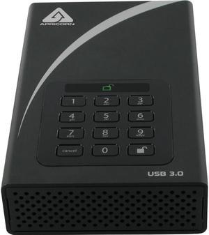APRICORN Aegis Padlock DT 4TB USB 3.0 External Hard Drive ADT-3PL256-4000 Black