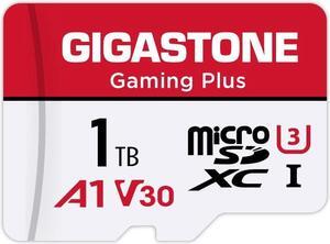 [Gigastone] 1TB Micro SD Card, Gaming Plus, up to 150MB/s, MicroSDXC Memory Card for Nintendo-Switch, Steam Deck, 4K Video Recording, UHS-I A1 U3 V30 C10, with Adapter