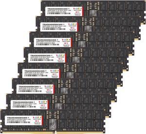 V-COLOR DDR5 512GB (64GBx8) 6000MHz CL36 4Gx4 2Rx4 OC R-DIMM (Overclocking ECC Registered DIMM) 1.25V Memory Ram for WRX90 Workstation (AMD EXPO) (TRA564G60D436O)