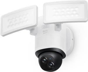 eufy Security Floodlight Camera E340 Wired,360° Pan and Tilt,24/7 Recording,Dual-Band Wi-Fi, 2,000 Lumens,Motion-Activated,Dual Camera,HomeBase 3 Compatible,Local Storage,No Monthly Fee (Renewed)