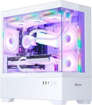 Hoengager Ocean Park Gaming PC Desktop-AMD Ryzen 7 5700X 3.4 GHz 8-Core, 32GB DDR4 RAM,1TB PCI-E +1 TB 2.5'' SSD, RTX 4060 8G, 360 Liquid-Cooled,RGB Fans, WIFI &Bluetooth ,Win 11 Pro 64bit -White Hoengager Ocean Park Gaming PC Desktop-AMD Ryzen 7 5700X 3.4 GHz 8-Core, 32GB DDR4 RAM,1TB PCI-E +1 TB 2.5'' SSD, RTX 4060 8G, 360 Liquid-Cooled,RGB Fans, WIFI &Bluetooth ,Win 11 Pro 64bit -White