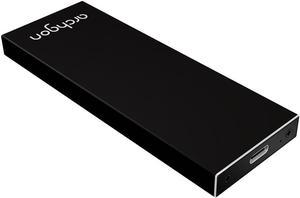 Archgon M.2 SSD Aluminum Enclosure Compatible with NGFF SATA III 6Gb/s B-Key & B+M-Key 2280/2260/2242/2230 Solid State Drive USB 3.1 Gen.2 Speed Model MSD-211 (M.2 NGFF B-Key B+M Key, Black)