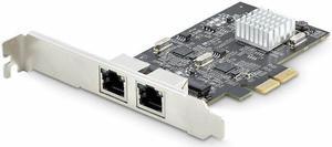 StarTech.com 2-Port 2.5G NBASE-T PCIe Network Card, Intel® I225-V, Dual-Port Ethernet, Multi-Gigabit NIC